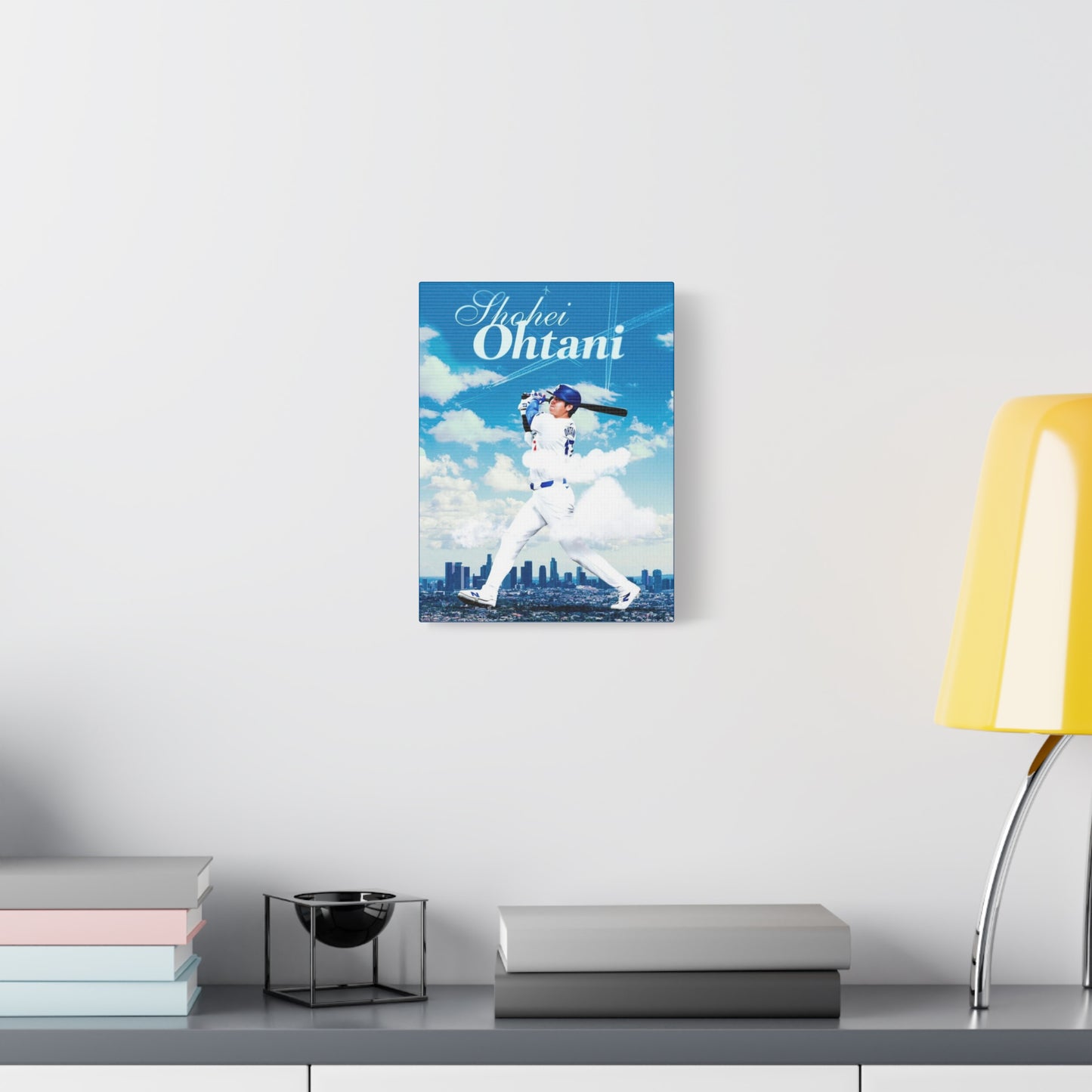 Shohei Ohtani Canvas Art | Stretched Wall Decor for Dodgers Fans, Baseball Gift, Home or Office Sports Art