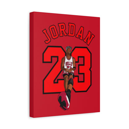 MJ Jersey Canvas Print , Jordan-Inspired Wall Art, Basketball Decor for Sports Fans, Chicago Bulls Gift