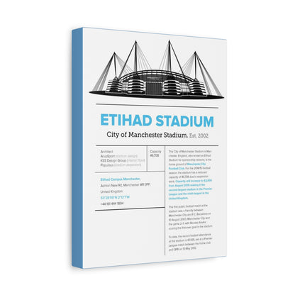 Etihad Stadium Canvas Print, Manchester City