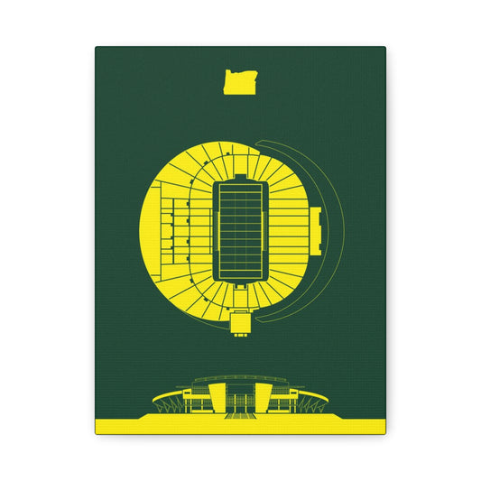 Autzen Stadium Canvas Print | Oregon Ducks Fan Gift, College Football Home Decor, Game Day Wall Print, Sports Office Artwork