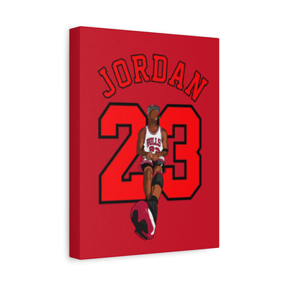 MJ Jersey Canvas Print , Jordan-Inspired Wall Art, Basketball Decor for Sports Fans, Chicago Bulls Gift