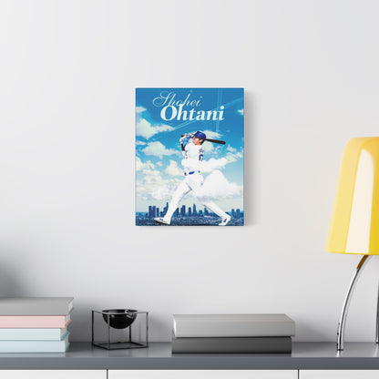 Shohei Ohtani Canvas Art | Stretched Wall Decor for Dodgers Fans, Baseball Gift, Home or Office Sports Art