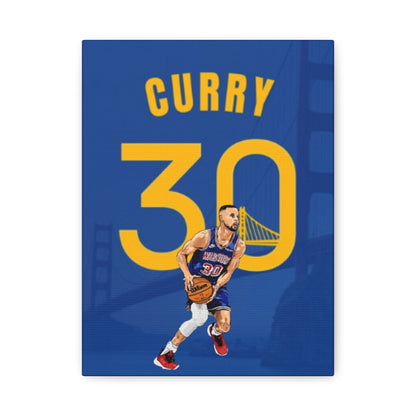Steph Curry Canvas Print | Golden State Warriors Wall Art | NBA Decor for Basketball Fans & Man Caves