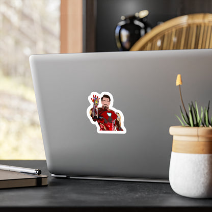Heroic Iron Man Vinyl Decal, Kiss-Cut Sticker for Laptops, Cars, Water Bottles, Gifts for Superhero Fans & Unique Wall Decor