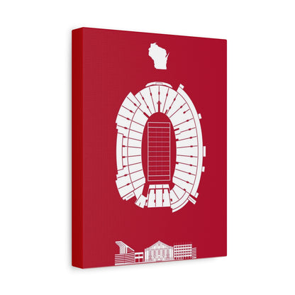 Camp Randall Stadium Canvas Print | Wisconsin Badgers Wall Art, College Football Decor, Gift for Wisconsin Fans