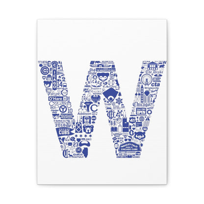 Chicago Cubs W Canvas Print