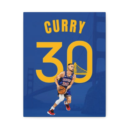 Steph Curry Canvas Print | Golden State Warriors Wall Art | NBA Decor for Basketball Fans & Man Caves