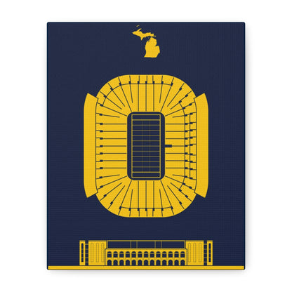 Michigan Stadium Canvas Print, Wolverines Stadium