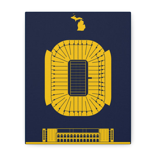 Michigan Stadium Canvas Print, Wolverines Stadium
