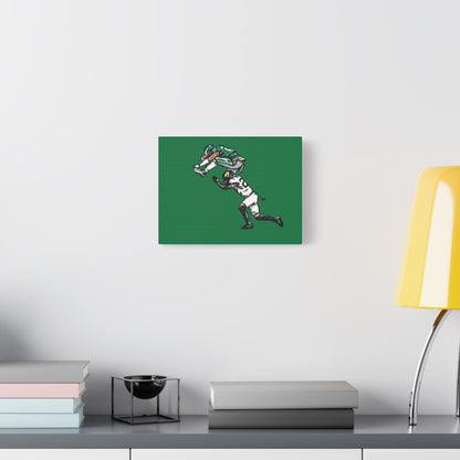 Canvas Print, Saquon Barkley Reverse Hurdle Sports Decor, Game Day Wall Art, Touchdown Celebration, Green Black Wall Hanging, Sports Fan