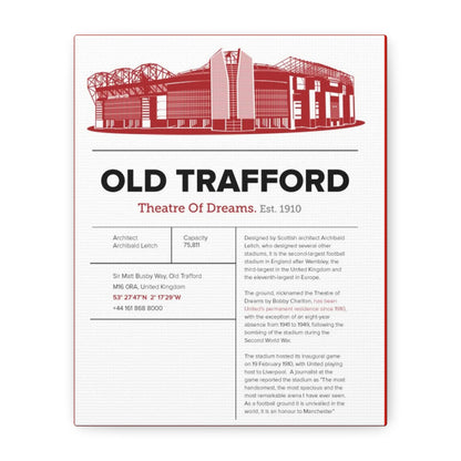Old Trafford Canvas Print, Manchester United Stadium