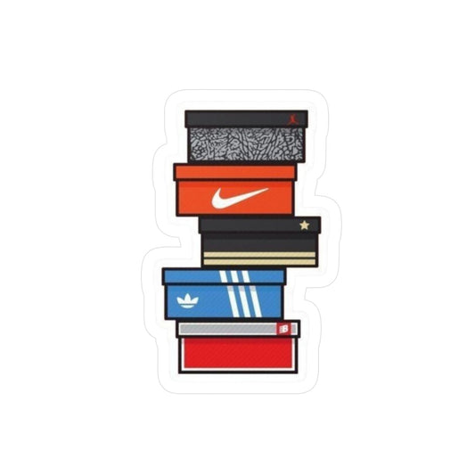 Sneaker Box Vinyl Decals Shoe Box Logo Stickers for Sneakerheads, Shoebox Decor, Laptop or Wall Stickers, Customizable Sneaker Labels