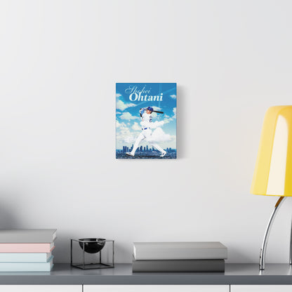 Shohei Ohtani Canvas Art | Stretched Wall Decor for Dodgers Fans, Baseball Gift, Home or Office Sports Art