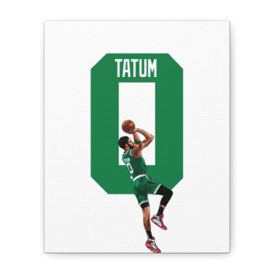 Jayson Tatum Canvas Print | Boston Celtics Wall Art | Gift for Sports Fans & Man Cave Decor
