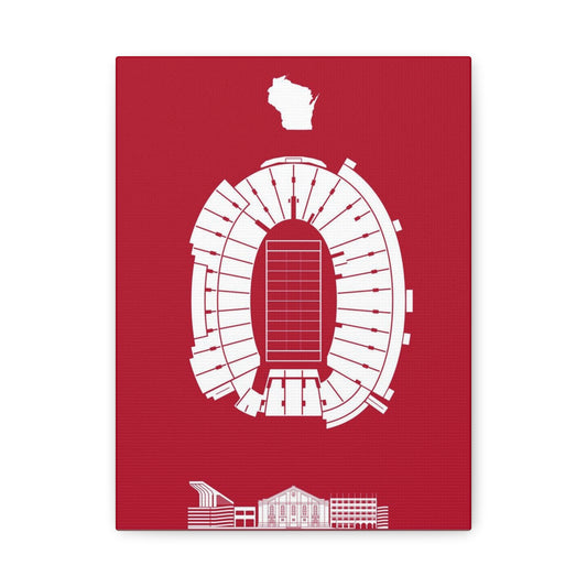 Camp Randall Stadium Canvas Print | Wisconsin Badgers Wall Art, College Football Decor, Gift for Wisconsin Fans