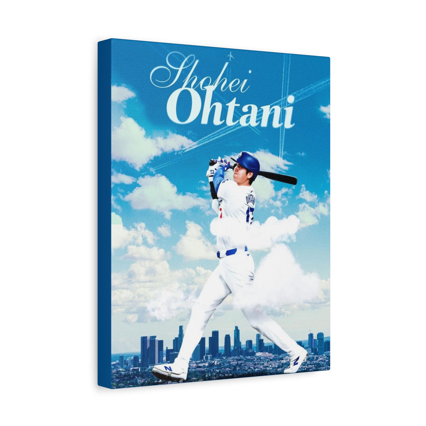 Shohei Ohtani Canvas Art | Stretched Wall Decor for Dodgers Fans, Baseball Gift, Home or Office Sports Art