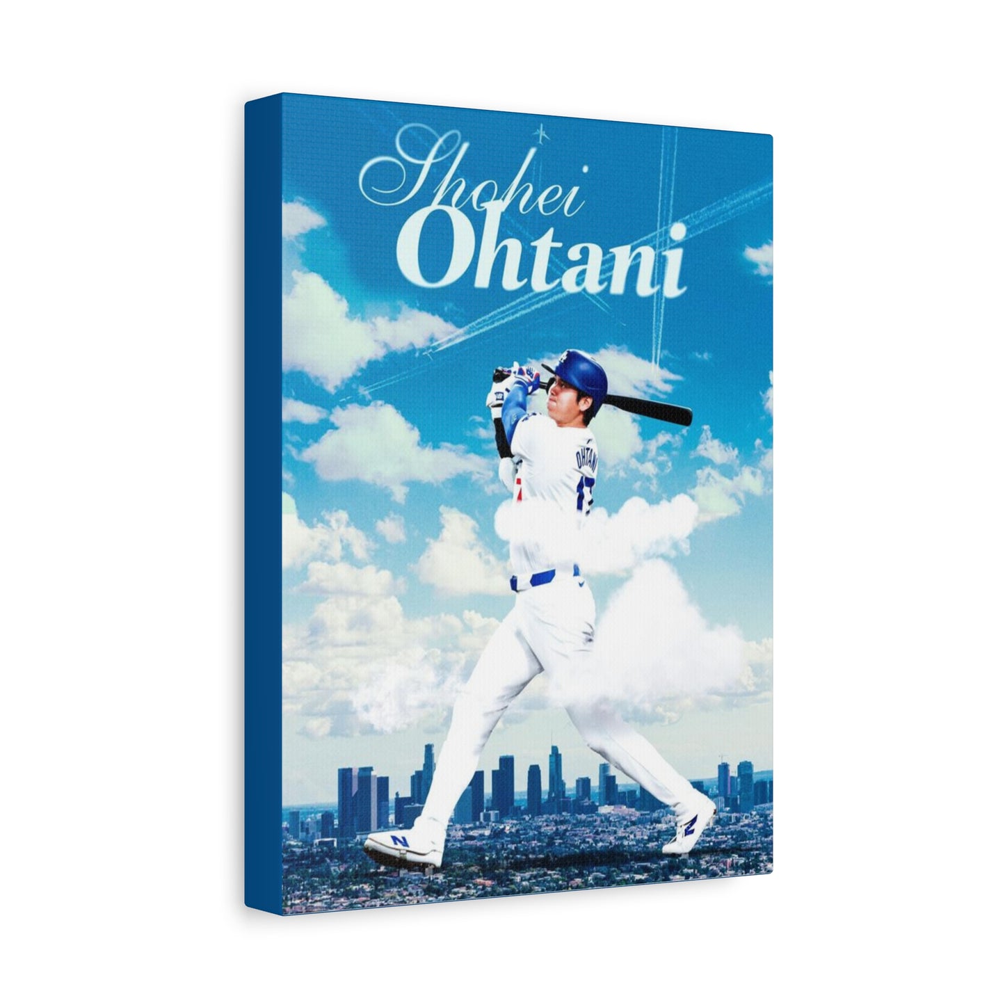 Shohei Ohtani Canvas Art | Stretched Wall Decor for Dodgers Fans, Baseball Gift, Home or Office Sports Art