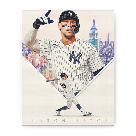 Aaron Judge Canvas Wall Art  New York Yankees Poster Print, Baseball Fan Gift, Bronx Bombers Decor, Sports Artwork for Home or Office