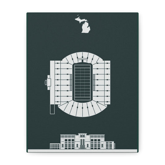 Spartan Stadium Canvas Print Michigan State Wall Art