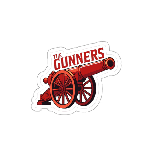 Vintage Cannon Die-Cut Stickers, Perfect for Sports Fans, Laptop Decals, Gift for Gunners Fans, Decoration for Journals, Car Stickers