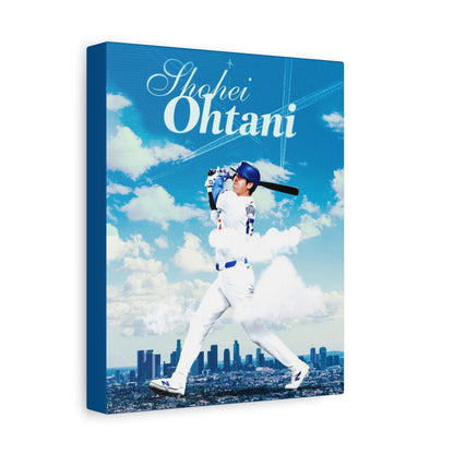 Shohei Ohtani Canvas Art | Stretched Wall Decor for Dodgers Fans, Baseball Gift, Home or Office Sports Art