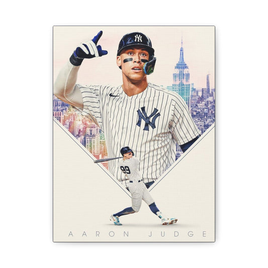 Aaron Judge Canvas Wall Art  New York Yankees Poster Print, Baseball Fan Gift, Bronx Bombers Decor, Sports Artwork for Home or Office