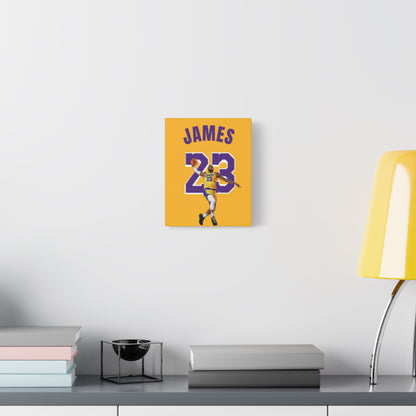 LeBron James Canvas Art, Lakers Basketball Wall Decor, Gift for Lakers Fans, Sports Room & Home Decor, Gift For Lebron Fans