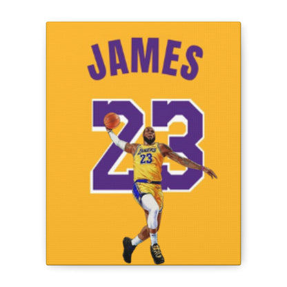 LeBron James Canvas Art, Lakers Basketball Wall Decor, Gift for Lakers Fans, Sports Room & Home Decor, Gift For Lebron Fans