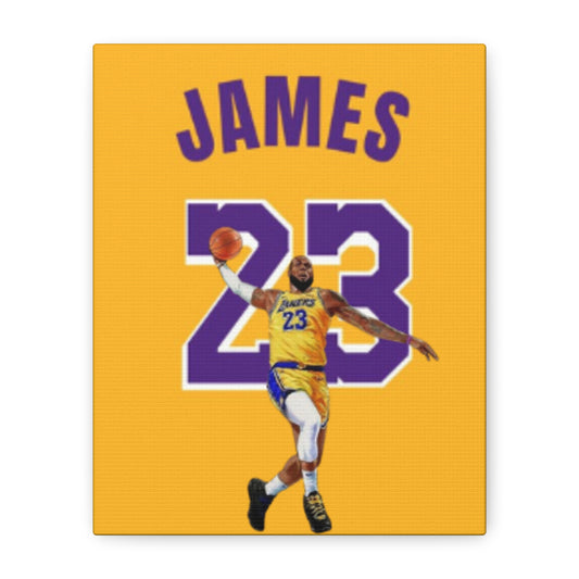 LeBron James Canvas Art, Lakers Basketball Wall Decor, Gift for Lakers Fans, Sports Room & Home Decor, Gift For Lebron Fans
