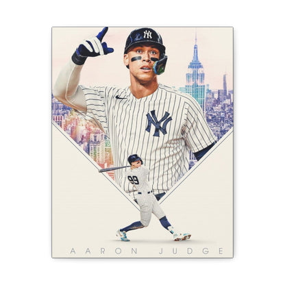 Aaron Judge Canvas Wall Art  New York Yankees Poster Print, Baseball Fan Gift, Bronx Bombers Decor, Sports Artwork for Home or Office