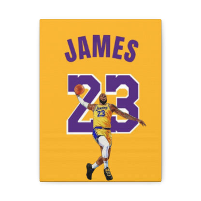 LeBron James Canvas Art, Lakers Basketball Wall Decor, Gift for Lakers Fans, Sports Room & Home Decor, Gift For Lebron Fans